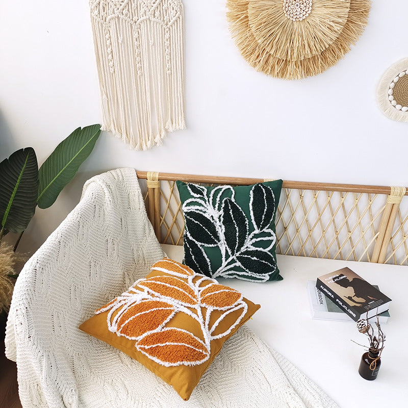 Bohemian Chic Tufted Pillow: Minimalist Textured Home Accent