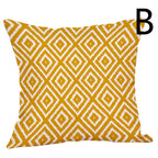 Modern Geometric Lumbar Pillow: Digital Print Support for Car & Sofa