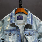 Men's Classic Washed Denim Jacket: The 100% Cotton Outer Layer