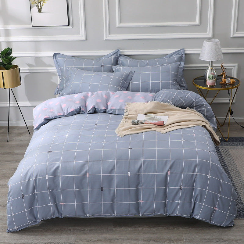 Hypoallergenic 4-Piece Cotton Sheets & Duvet Cover Set