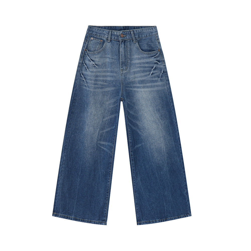 Men's Summer Relaxed-Fit Jeans: Breathable Cotton Straight Leg