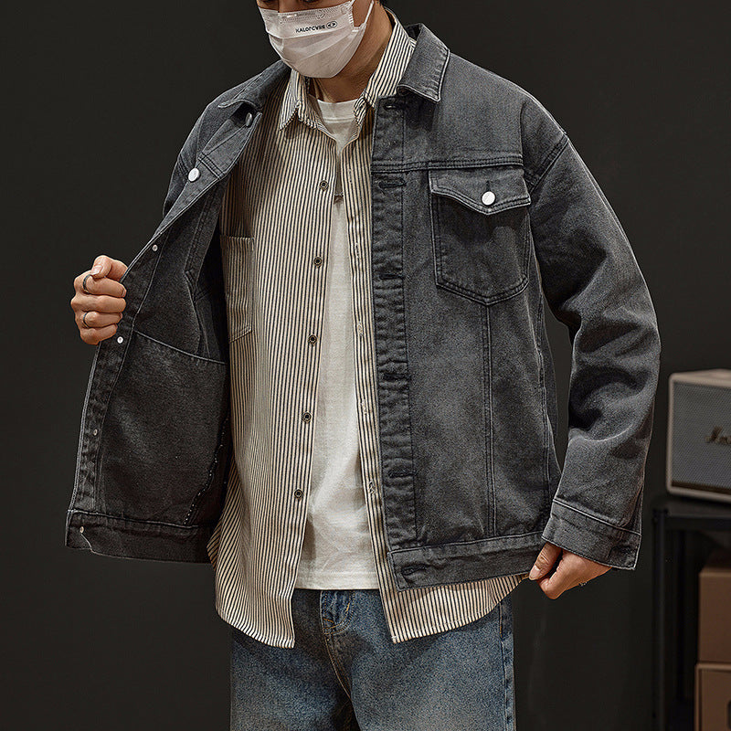 Men's Classic 100% Cotton Denim Jacket: The Skin-Friendly Layer