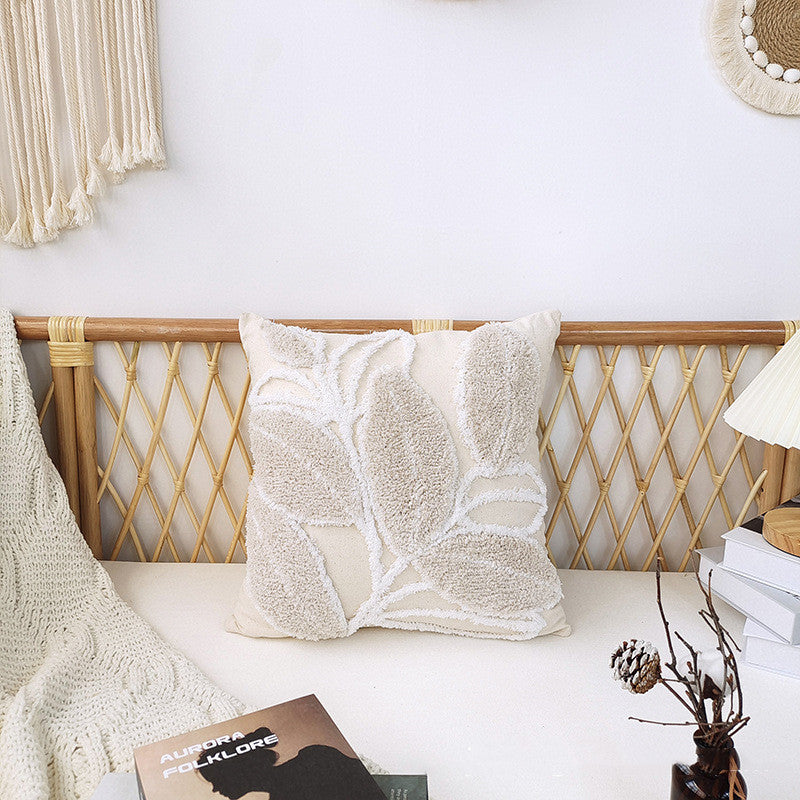 Bohemian Chic Tufted Pillow: Minimalist Textured Home Accent