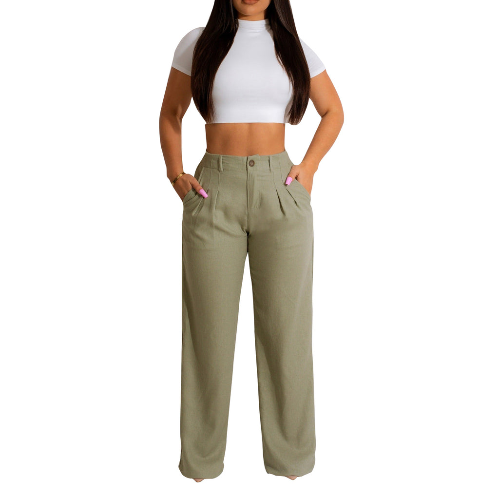 Women’s Summer Linen Blend Trousers: Breathable Comfort for Sensitive Skin