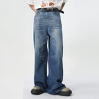 Men's Summer Relaxed-Fit Jeans: Breathable Cotton Straight Leg