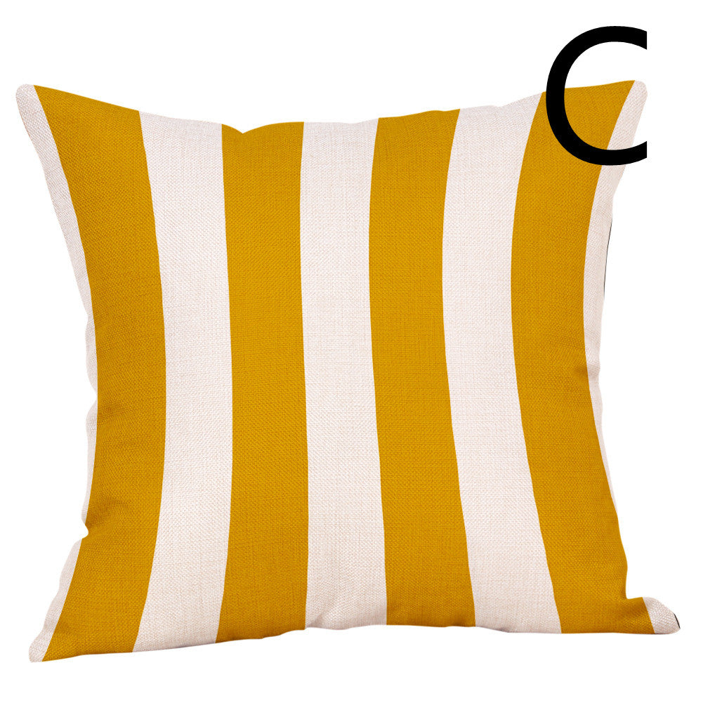 Modern Geometric Lumbar Pillow: Digital Print Support for Car & Sofa