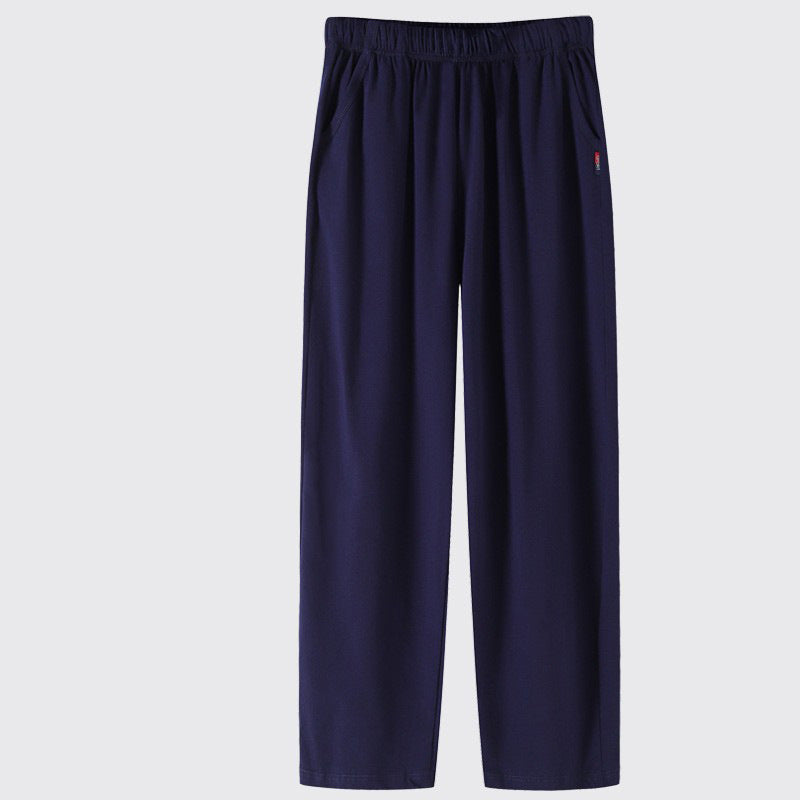 Men's Pure Cotton Loose Trousers: All-Day Breathable Comfort