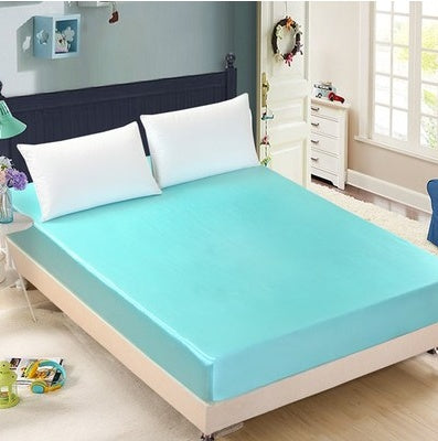 Solid Color Ice Silk Fitted Sheet Bedding Set | Summer Cooling Fabric