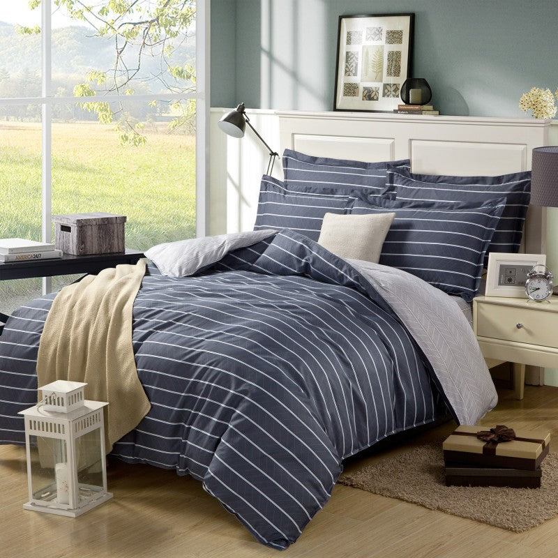 Hypoallergenic 4-Piece Cotton Sheets & Duvet Cover Set