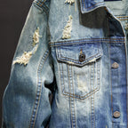 Men's Classic Washed Denim Jacket: The 100% Cotton Outer Layer