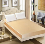 Solid Color Ice Silk Fitted Sheet Bedding Set | Summer Cooling Fabric