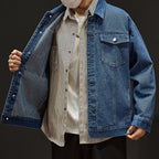 Men's Classic 100% Cotton Denim Jacket: The Skin-Friendly Layer