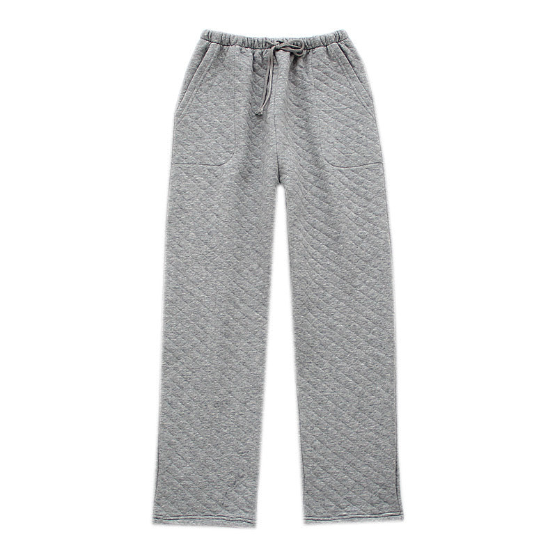 Women's Thickened Cotton Air-Layer Trousers: Plush, Skin-Safe Loungewear