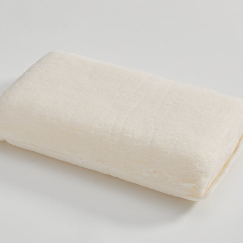 Soybean Single-Side Middle Pillow - White, Rectangular (10-15cm Height)