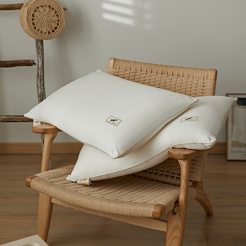 Soybean Single-Side Middle Pillow - White, Rectangular (10-15cm Height)