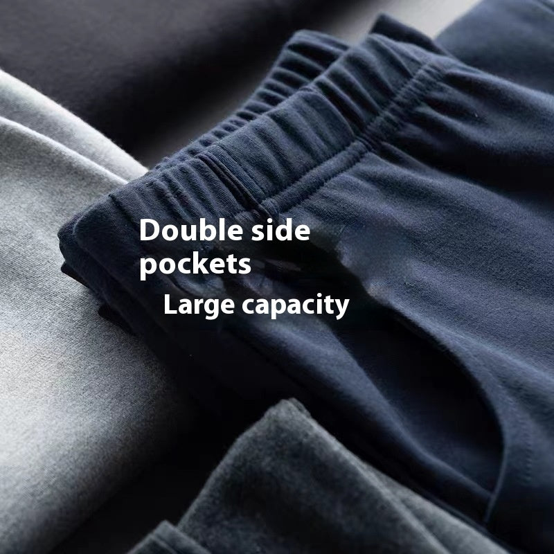 Men's Pure Cotton Loose Trousers: All-Day Breathable Comfort