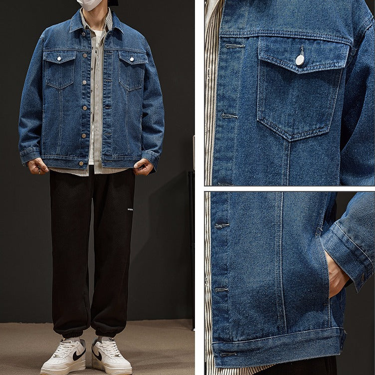 Men's Classic 100% Cotton Denim Jacket: The Skin-Friendly Layer