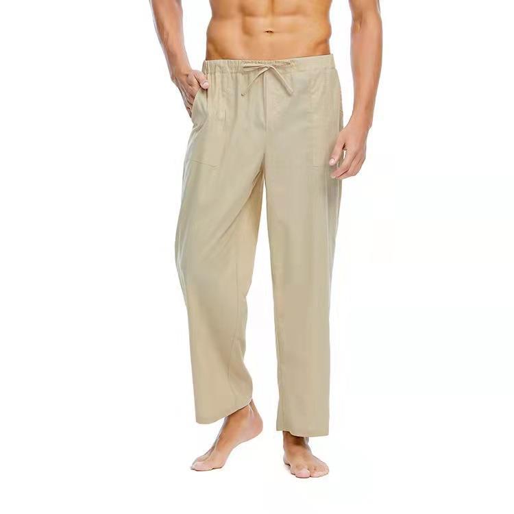 Casual Men’s Trousers: Lightweight Linen & Cotton Blend