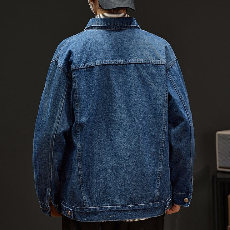 Men's Classic 100% Cotton Denim Jacket: The Skin-Friendly Layer