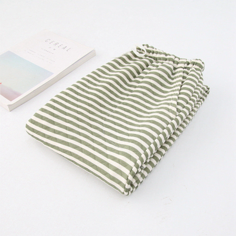 Women's Thickened Cotton Air-Layer Trousers: Plush, Skin-Safe Loungewear