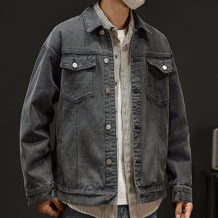 Men's Classic 100% Cotton Denim Jacket: The Skin-Friendly Layer
