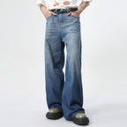 Men's Summer Relaxed-Fit Jeans: Breathable Cotton Straight Leg