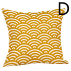 Modern Geometric Lumbar Pillow: Digital Print Support for Car & Sofa