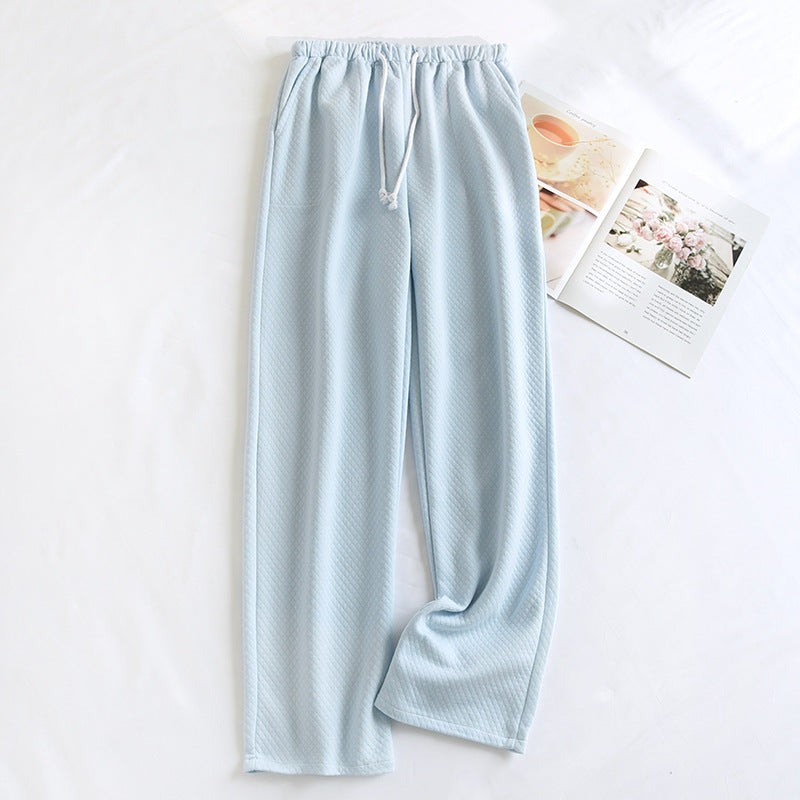 Women's Thickened Cotton Air-Layer Trousers: Plush, Skin-Safe Loungewear
