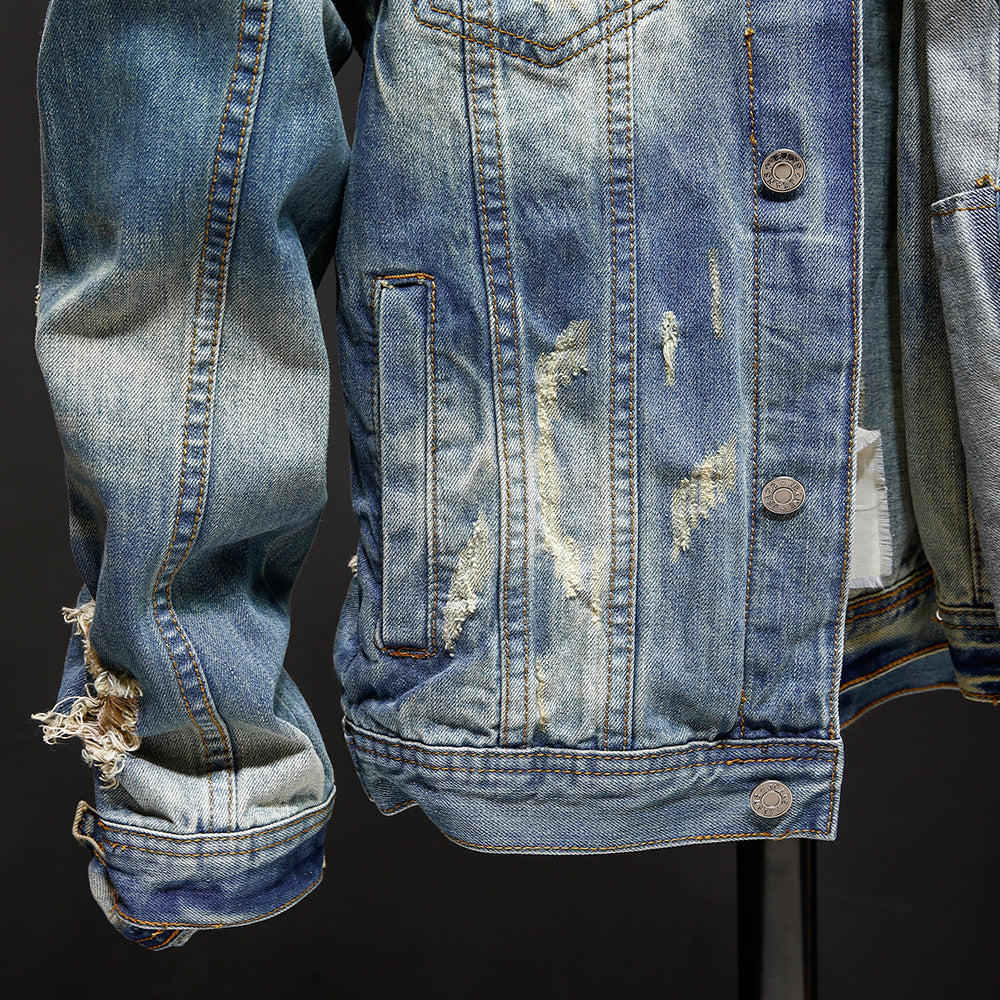 Men's Classic Washed Denim Jacket: The 100% Cotton Outer Layer